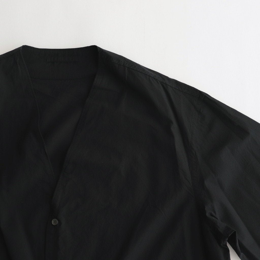 CHAMBRAY CARDIGAN SHIRT #BLACK [BHS23F020]