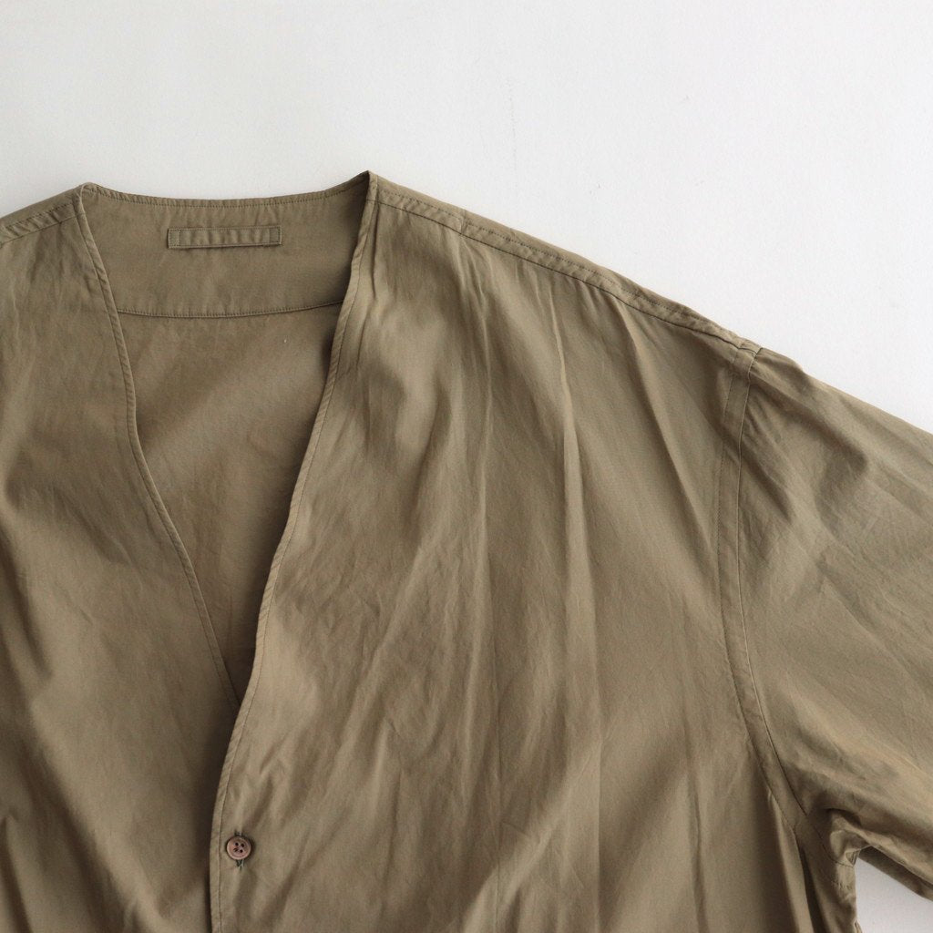 CHAMBRAY CARDIGAN SHIRT #OLIVEBEIGE [BHS23F020] _ blurhms