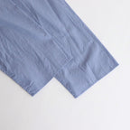 CHAMBRAY STAND COLLAR CUFFLESS SHIRT #SAXE [BHS23F018]