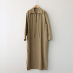 COTTON LINEN HIGH TWIST GABARDINE TUNIC OP #KHAKI [16832 55022]