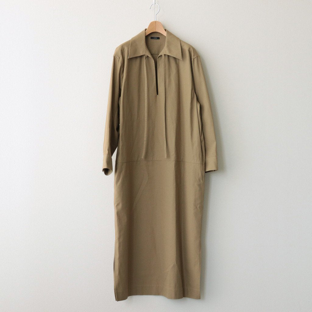 COTTON LINEN HIGH TWIST GABARDINE TUNIC OP #KHAKI [16832 55022]