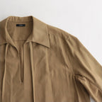 COTTON LINEN HIGH TWIST GABARDINE TUNIC OP #KHAKI [16832 55022]