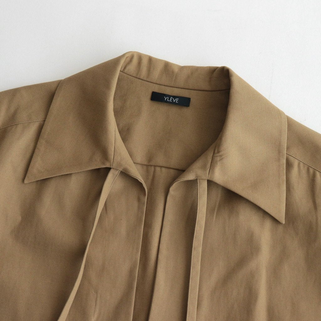 COTTON LINEN HIGH TWIST GABARDINE TUNIC OP #KHAKI [16832 55022]