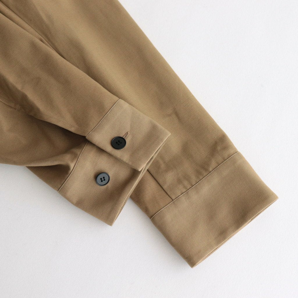 COTTON LINEN HIGH TWIST GABARDINE TUNIC OP #KHAKI [16832 55022]