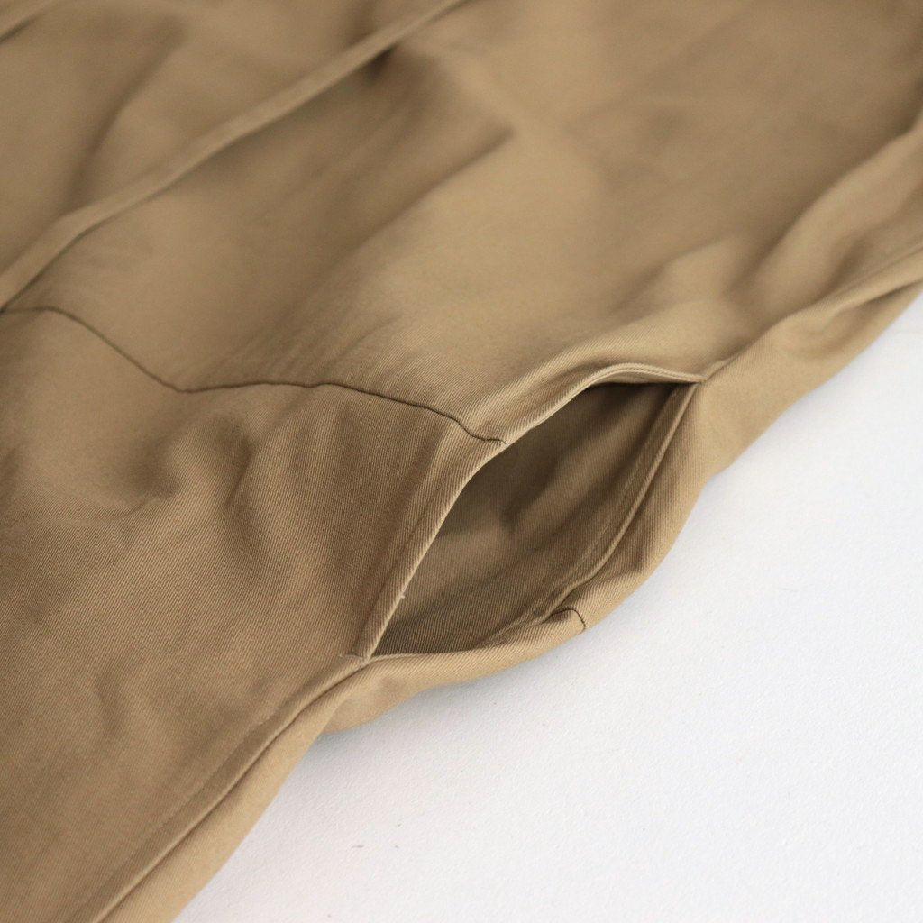 COTTON LINEN HIGH TWIST GABARDINE TUNIC OP #KHAKI [16832 55022]