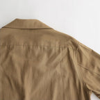 COTTON LINEN HIGH TWIST GABARDINE TUNIC OP #KHAKI [16832 55022]