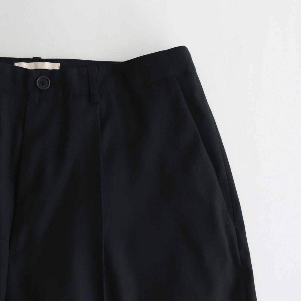 WOOL GABARDINE SLACKS #BLACKNAVY [BHS23F035]