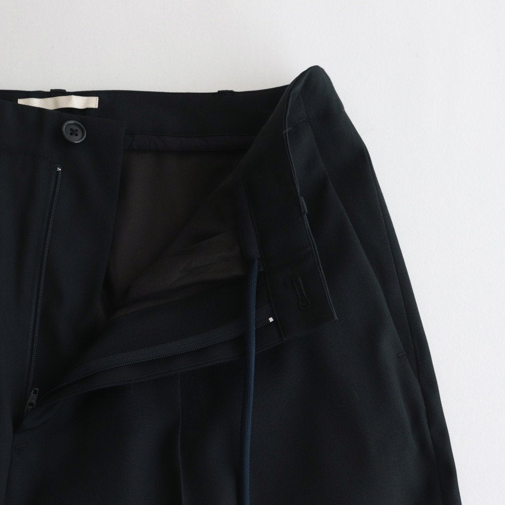 WOOL GABARDINE SLACKS #BLACKNAVY [BHS23F035]