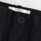 WOOL GABARDINE SLACKS #BLACKNAVY [BHS23F035]