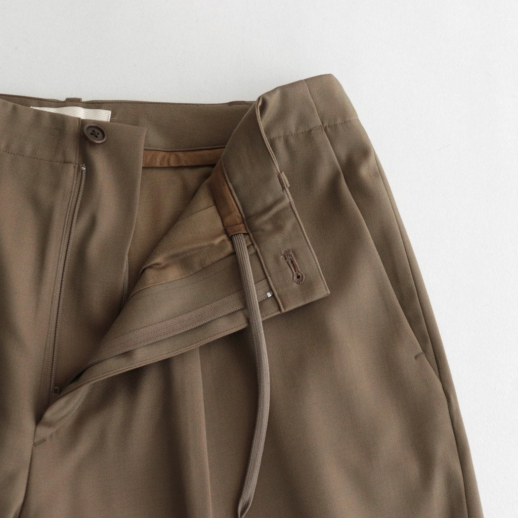 WOOL GABARDINE SLACKS #KHAKIBEIGE [BHS23F035]