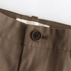 WOOL GABARDINE SLACKS #KHAKIBEIGE [BHS23F035]