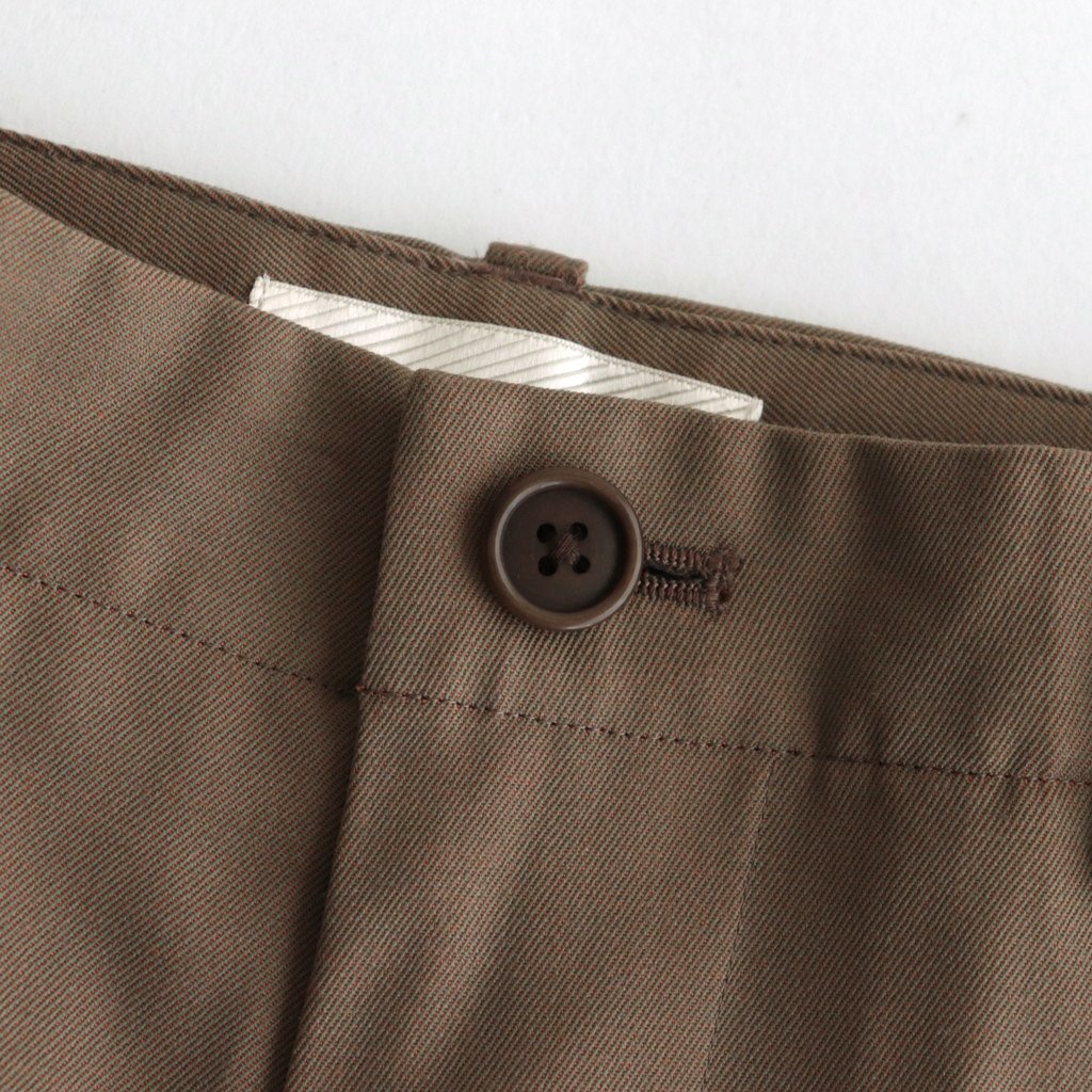 WOOL GABARDINE SLACKS #KHAKIBEIGE [BHS23F035]