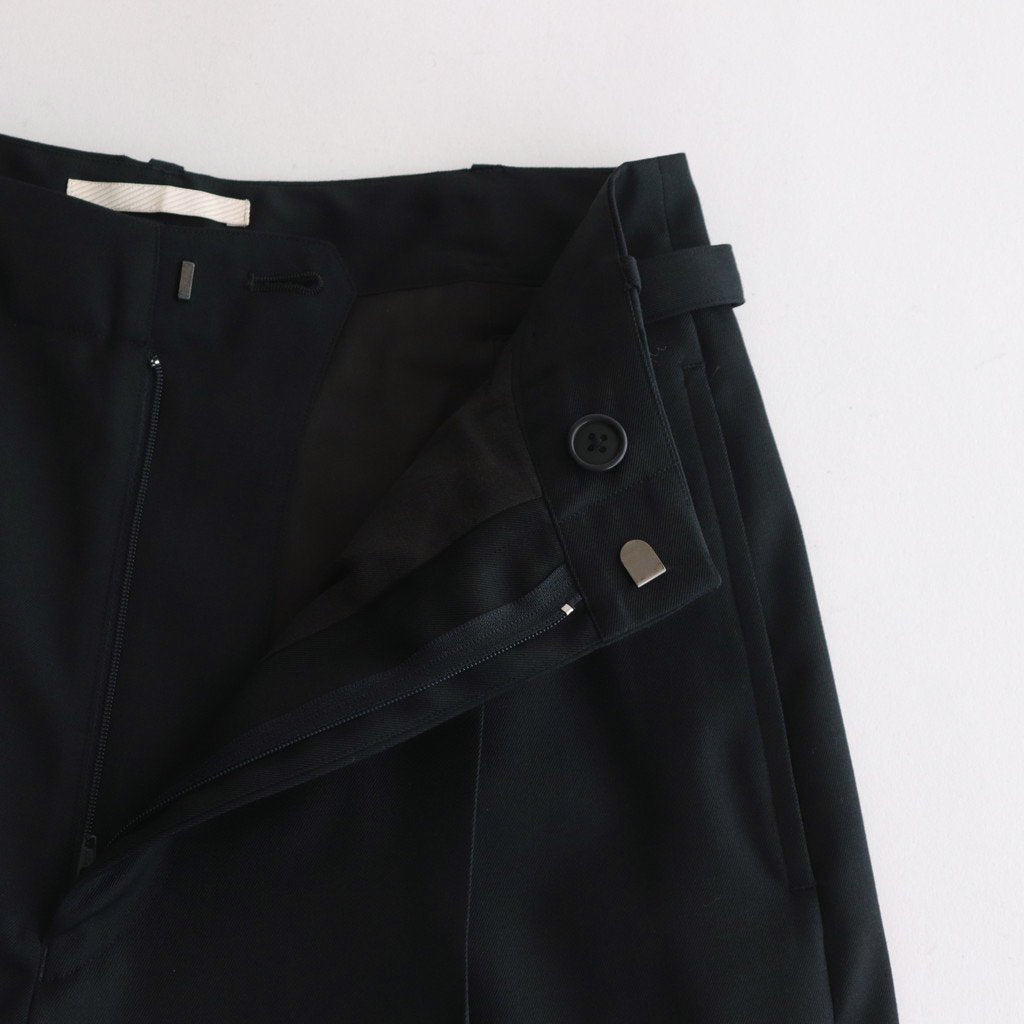 WOOL GABARDINE BELTED SLACKS #BLACKNAVY [BHSW23F2] _ blurhms