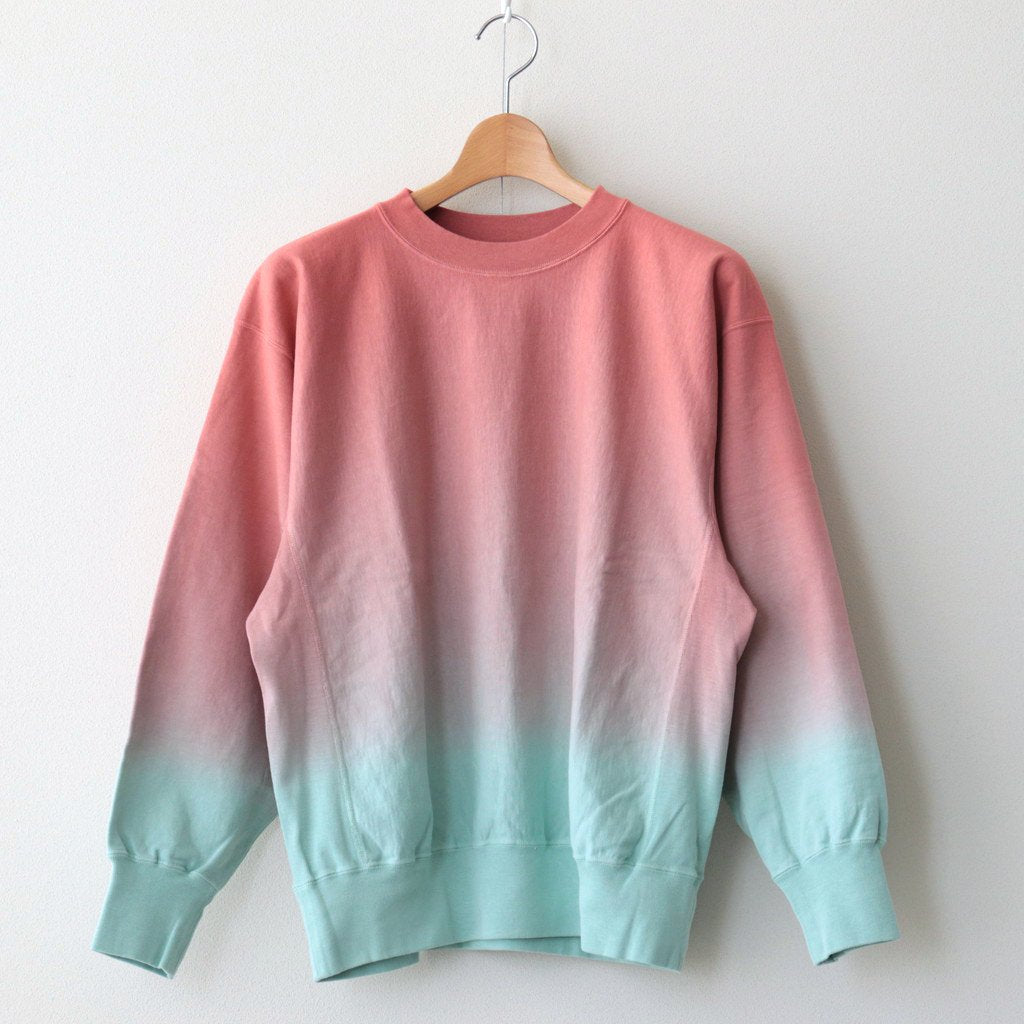 LIGHT SWEAT CREW-NECK P/O #SALMON×MINT [BHSW23F12]